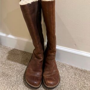 Ugg Brown Leather Knee-High Boots
